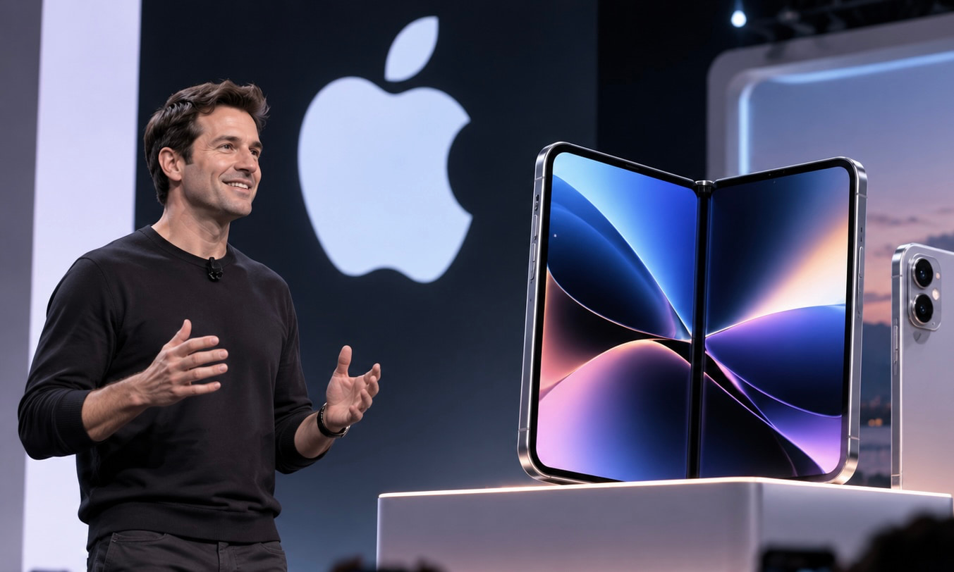 苹果秋季发布会推出首款折叠屏iPhone Duo，新任CEO完成首秀